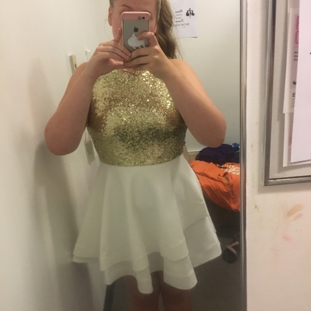 Sparkly white dress